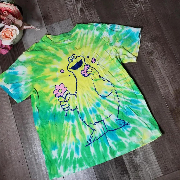 Sesame Street Cookie Monster Tie Dye Women's T-Shirt Size Small NWOT - Picture 15 of 15